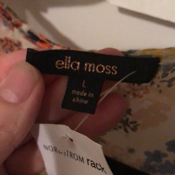 Ella Moss 100% silk floral maxi Sz L NWT - Picture 3 of 11